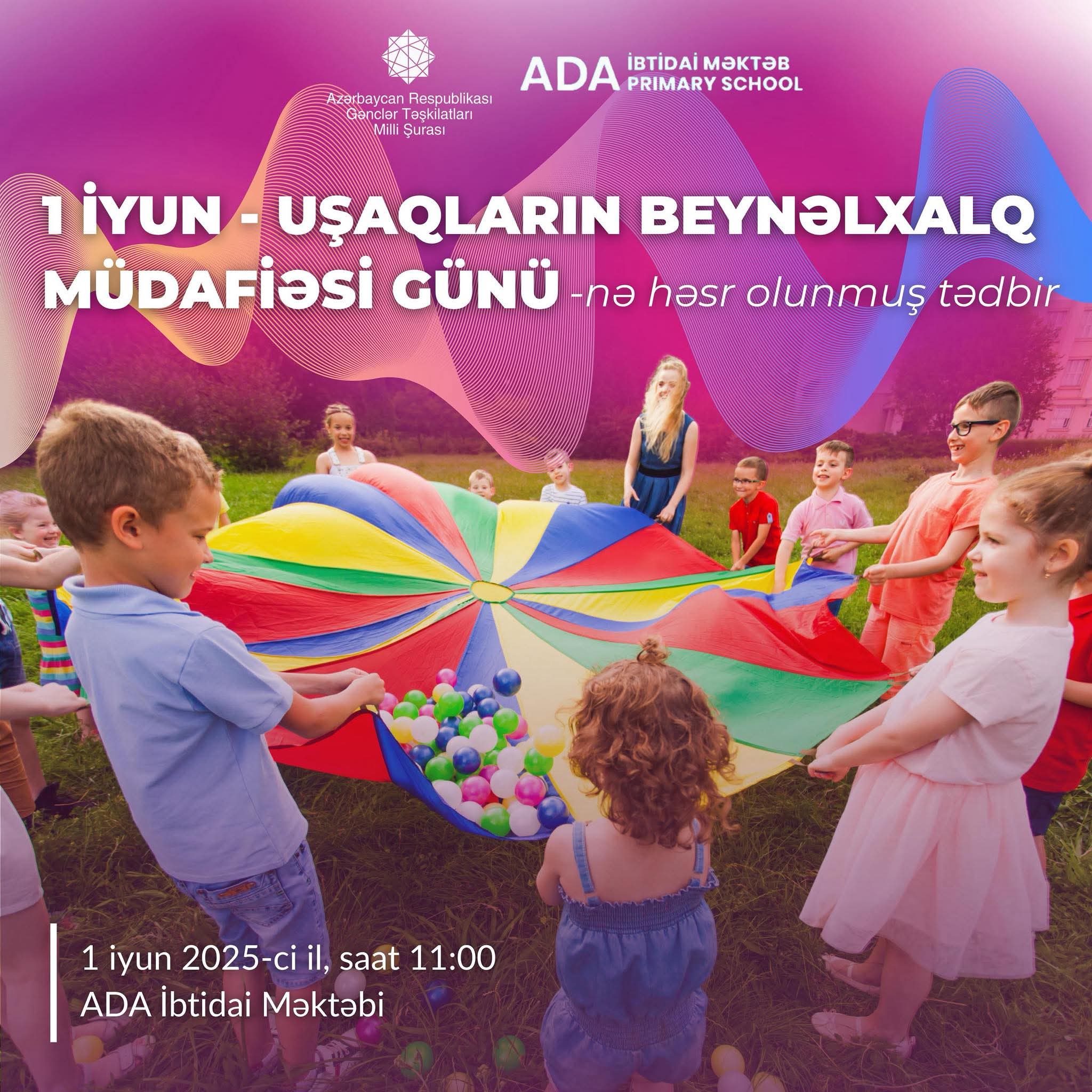 An event dedicated to June 1 - International Children's Day will be held jointly organized by the National Council of Youth Organizations of the Republic of Azerbaijan (NAYORA) and ADA Primary School.