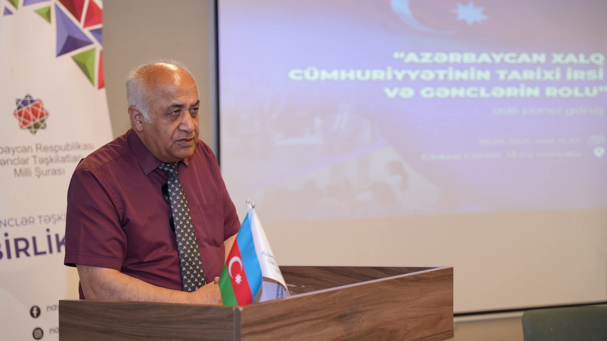 A panel discussion was held on the topic "The Historical Heritage of the Azerbaijan Democratic Republic and the Role of Youth".