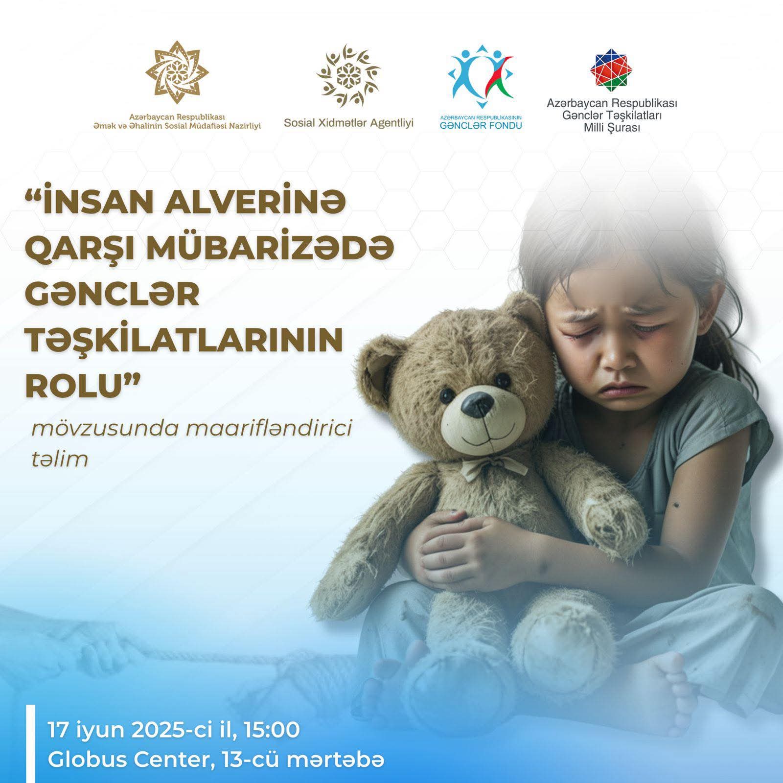 An educational training will be held on the topic "The Role of Youth Organizations in the Fight against Human Trafficking".